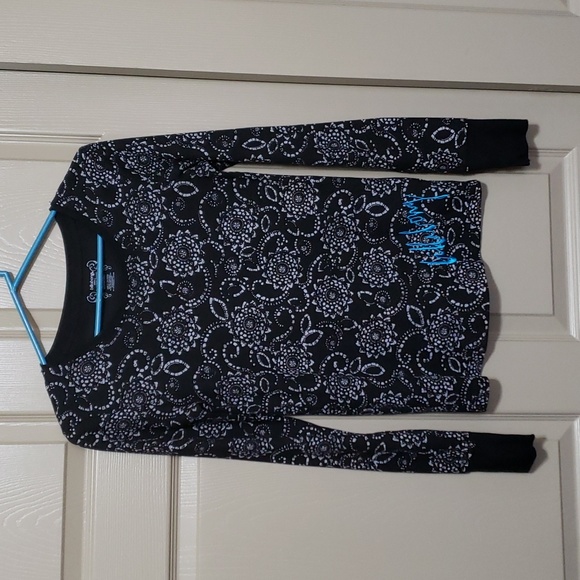 BillaBong boho crewneck logo thermal long sleeves top size small - Picture 1 of 5